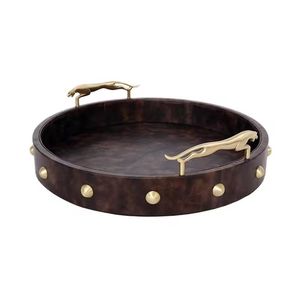 Bandeja de servicio de madera ecológica de alta calidad, logotipo de tamaño personalizado, patrón personalizado, vajilla de desayuno, utensilios de cocina de Metal - Product Image 1