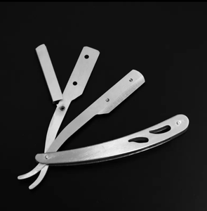 Professionnel ANAAIF hommes en acier inoxydable lame pliante rasoir visage droit barbier titulaires pour barbe rasage outils forme de poudre - Product Image 6