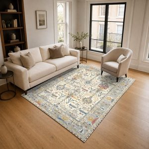 <b>RUGS</b> DEPOT LXDP-0287 Wholesale Multicolor Neutral Bohemian <b>Tribal</b> Digital Printed Machine Washable Chenille Area <b>Rug</b> Non Slip - Product Image 2