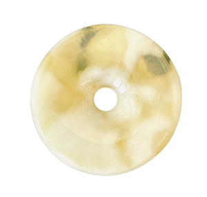 Colgante de Ámbar Báltico Amarillo y Blanco en Forma de Donut, Amuleto de Ámbar Natural en Forma de Círculo para Collar - Product Image 2