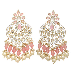 Classique Simplicité kundan Boucles d'oreilles. - Product Image 3