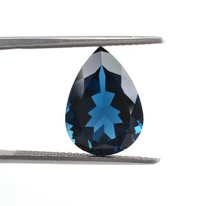 Topaze bleue de Londres fabrication de bijoux fabricant personnalisé 5x8mm forme de poire pour gemmes bleues suisses topaze à facettes en vrac Quartz naturel tout - Product Image 6