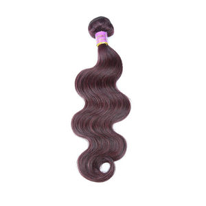 Tissage de cheveux humains Remy brésiliens de qualité 9A et 7A # Extensions de cheveux ondulés 99J, double trame, longueur étirée 8 pouces, pour femmes - Product Image 3