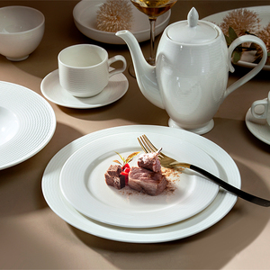 Juego de Vajilla Cuadrada de <span class=keywords><strong>Porcelana</strong></span> Fina <span class=keywords><strong>Checa</strong></span> Blanca para Bodas, Vajilla Nórdica para Restaurantes, Vajilla de Cerámica - Product Image 2