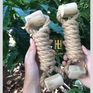 Jouets à mâcher en chanvre massif de couleur naturelle, simples, en bois de café, modernes, pour toutes les occasions, vente en gros, fabriqués au Vietnam - Product Image 5