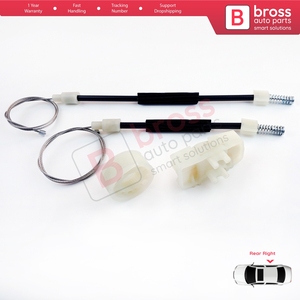 Juego de Reparación de Elevalunas Eléctrico BWR5376, Puerta Trasera Derecha para Leon MK2 1P 1P1 2005-2012 5 Puertas HB 1P0839462A - Product Image 4