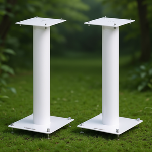STYLUM 2 White NORSTY2BWTS Audio Floor <b>Speaker</b> <b>Stand</b> 60cm Plastic Loudspeaker Accessories Packed in Box - Product Image 3