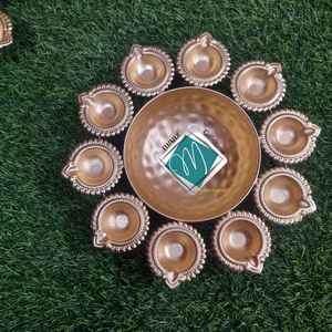 Vente en gros de bol Urli décoratif pour la maison bol artisanal pour fleurs flottantes et bougies chauffe-plat décoration de la maison, du bureau et de la table - Product Image 6