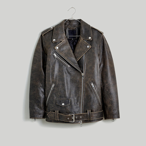 Chaqueta de Cuero de Alta Calidad para Mujer, Chaquetas de Cuero para Mujer de Talla Grande, Chaqueta de Cuero Personalizada al por Mayor - Product Image 5