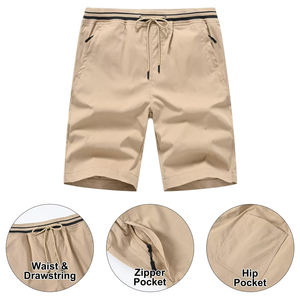 Short de course trois-quarts à séchage rapide pour hommes Short de sport décontracté en tissu de maille respirant motif solide Short de sport pour hommes pour hommes - Product Image 6