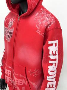 Sweat à capuche pour homme en molleton 100% coton de qualité, respirant, motif uni, personnalisable, prix abordable pour la saison hivernale - Product Image 4