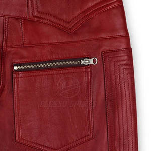 กางเกงหนังผู้ชายคุณภาพสูง สไตล์ลำลอง สีพื้น ขายดี กางเกงหนังผู้ชายแนวสตรีท - Product Image 6