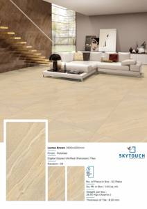 Livraison rapide Carrelage en porcelaine poli et émaillé moderne 600x600mm 2x2 pouces Couleur beige brun Absorption d'eau faible 0,5% Intérieur - Product Image 5
