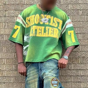 Stock Hommes Au-dessus De La Taille T-shirts Nouveau Design Confortable Adulte Mode Porter Service OEM Dernier Style Coton Baggy Chemises par - Product Image 4