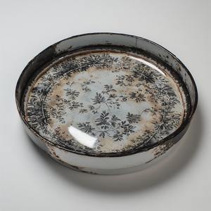 จานเหล็กสีน้ำตาลอมเทามีเฉดสีที่เป็นกลางดีไซน์ตกแต่งบ้านที่ได้รับแรงบันดาลใจจากหินเรียบดีไซน์ทันสมัยน้ำหนักเบา - Product Image 3