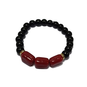 High quality <b>Bracelet</b> Black Obsidian and Red Obsidian Crystal <b>Beads</b> Stone <b>Bracelet</b> Gemstone Fashion Jewelry <b>Men</b> and Women Energy - Product Image 2