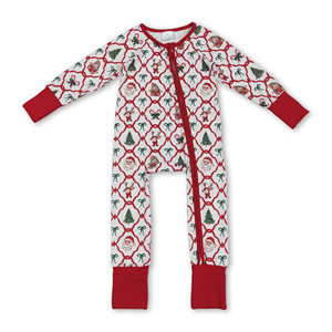 Pyjamas de Noël pour enfants, manches longues, motif canne à sucre et pain d'épices, vêtements pour filles, vêtements pour bébés, OEM/ODM/RTS. - Product Image 4