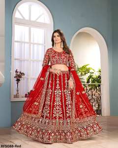 Conjunto de lehenga choli de diseñador premium con bordados elaborados, lentejuelas y trabajo de codificación, elegante para fiestas y bodas para mujeres. - Product Image 1