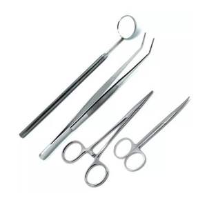 Configuración de bandeja de extracción de sutura dental Manual de acero inoxidable Juego de instrumentos Premium de 4 reutilizables Autoclavables - Product Image 5