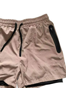 Pantalones cortos de entrenamiento de gimnasio informales para hombre al por mayor 2025 hechos a medida 100% algodón colores sólidos con logotipo frontal buena calidad OEM disponible - Product Image 6