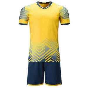 Camiseta de fútbol duradera, camiseta de fútbol, uniforme Unisex de alta visibilidad, superventas, cuello redondo, uniforme de fútbol liso profesional - Product Image 5