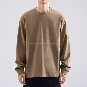 Camiseta de manga larga para hombre, cuello redondo, color blanco sólido, algodón, estilo informal, con capucha, talla 260 - Product Image 4