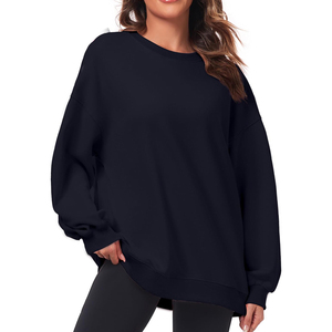 Sweat-shirt pour femme confortable et doux, léger, entièrement personnalisable, sweat-shirt à col rond pour femme en couleur unie - Product Image 4