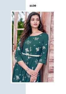 High on Demand Best Selling <b>Top</b> Quality Rayon Printed Kurti Support <b>Indian</b> Exporter and Supplier - Product Image 5