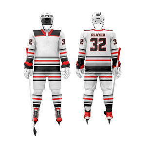 Uniforme de hockey sur glace à séchage rapide, pas cher, service OEM ODM, qualité supérieure, sublimation personnalisée, ensemble complet, uniforme de hockey sur glace pour équipe - Product Image 3