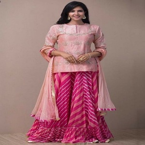 Salwar Kameez de créateur Kanya Libas pour femmes, en lin, pour les occasions de mariage et le quotidien. - Product Image 2