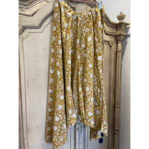 Pantalones Harem para Mujer - Pantalones Deportivos Elásticos de Cintura Alta con Estampado Formal, Talla Única, Color Cúrcuma, Transpirables y con Efecto Arrugado - Product Image 2