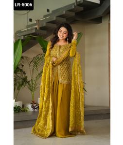 ชุดอินเดียแบบดั้งเดิม Fendy กับลูกปัดที่อุดมไปด้วยปักทำงานชุด Sharara กับเลื่อมและปัก zari งาน dupatta - Product Image 1