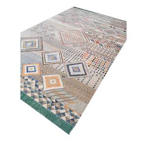 Tapis Manchaha en laine et soie de bambou noué à la main, motif géométrique, pour la maison, le couloir, forme rectangulaire, épaisseur 10 mm - Modèle Les-1853 - Product Image 2