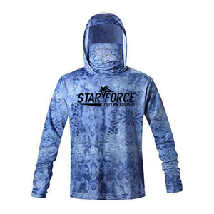 Impermeable UPF50 + Camisas de pesca Sudadera con capucha de protección solar Ropa de pesca Logotipo personalizado Sudadera con capucha de pesca de manga larga Sublimación - Product Image 3