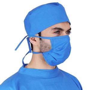 Hospital de manga completa Unisex de alta calidad médico Hospital cirujano bata con conjunto de máscara facial y gorra Scrubs uniformes médicos trajes - Product Image 5
