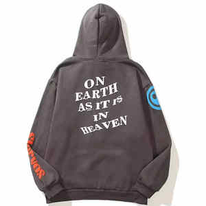 Sweat à capuche 100% coton de qualité supérieure pour hommes pull lourd sweats à capuche vierges sweats à capuche personnalisés impression bouffante polaire sweats à capuche unisexe - Product Image 4