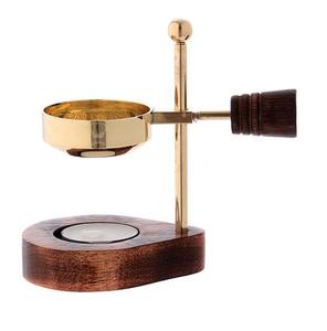 Luxury Mirror Polished Brass Oil Burner Handmade <b>Tealight</b> Incense Aromatherapy Fragrance Holder for Tea and Ocean <b>Scent</b> - Product Image 6