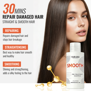 Traitement lissant à la kératine brésilienne professionnelle sans formaldéhyde pour la réparation et le lissage des cheveux - Product Image 2