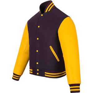 Vestes universitaires pour hommes, vestes de baseball d'aviateur pour le printemps, broderies, manches en cuir PU, vestes bomber pour femmes pour l'automne - Product Image 5