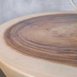 Mesa auxiliar de reloj de arena de madera maciza Suar, muebles de madera hechos a mano únicos, acabado liso - Product Image 5