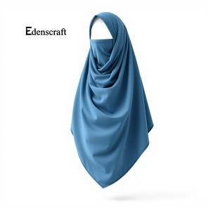 Personnalisable élégant traditionnel XXL grande taille femmes Khimar léger respirant tissu doux modeste sans couture foulard - Product Image 1