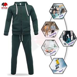 Survêtement pour homme avec logo personnalisé OEM ODM, ensemble complet veste et pantalon, vêtements décontractés confortables, prix d'usine - Product Image 3