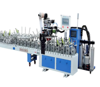 Équipement de travail du bois à haute productivité pour l'enrobage des coins pliés de substrats en PVC en forme de L avec moteur et pompe, machine de menuiserie