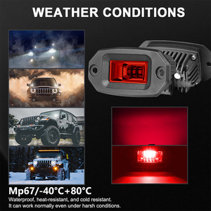 En stock : Projecteurs LED encastrés 20W à faisceau large, mini feux antibrouillard LED, feux de pare-chocs pour camion, pick-up, UTV, VTT, SUV, bateau, voiture - Product Image 4