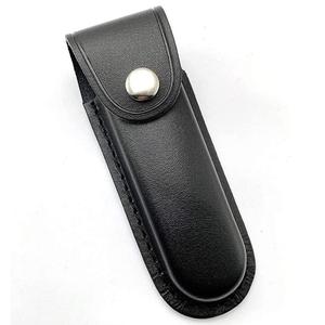 Couteaux de poche personnalisés faits à la main en cuir pur gaine cousus à la main en acier inoxydable de haute qualité en cuir Portable - Product Image 5