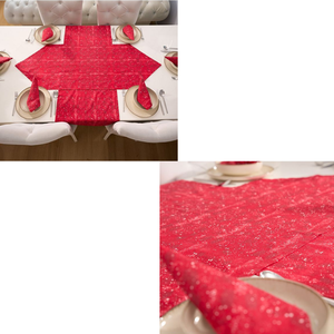 Ensemble de chemins de table 2 pièces 100% coton avec 1 chemin triangulaire 50x150cm et 1 chemin rectangulaire 50x150cm décoratif - Product Image 6