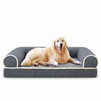 Lit orthopédique pour chien Yangyang, rembourrage en éponge, suède respirant, lavable, matelas pour animaux de compagnie toutes saisons pour chiens, chats, petits animaux
