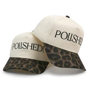 Gorras de béisbol deportivas de algodón de 5 paneles de alta calidad, gorras deportivas comunes estructuradas con logotipo personalizado - Product Image 2