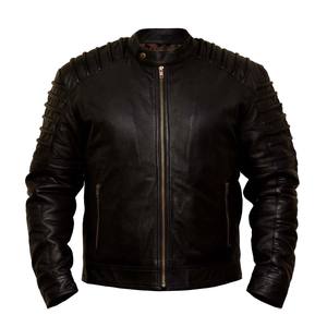 Custom Plus Size <b>Men's</b> Sport <b>Faux</b> <b>Leather</b> <b>Jacket</b> Breathable Lightweight Stand Collar Quilted Polyester Lining PU <b>Leather</b> New - Product Image 4