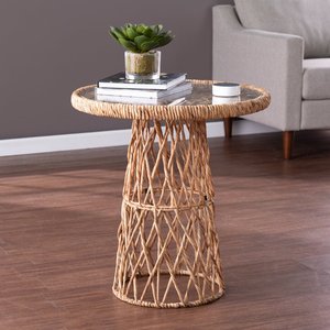 Mesa auxiliar de jacinto de agua de bajo costo en venta, estilo lujoso, tejida a mano, mesa auxiliar decorativa - Product Image 5